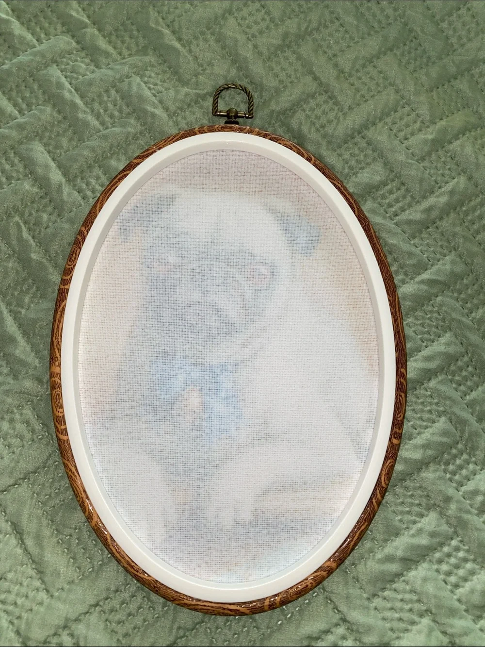 Pug Portrait Pet Wall Art - Blue Bow Accent
